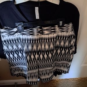 Stylus Oversized Women's Tee and Fashion shorts two front & back pockets NWT